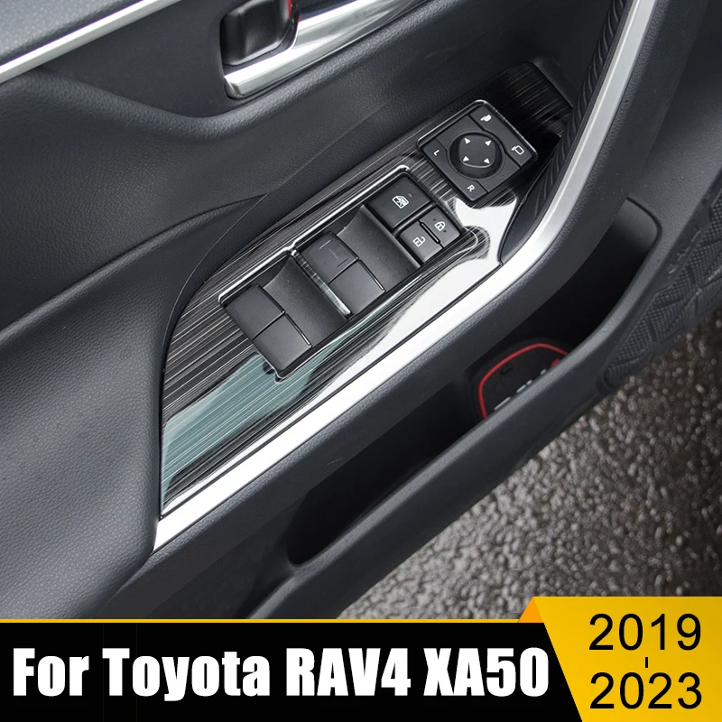 For Toyota RAV4 2019-2021 2022 2023 RAV 4 XA50 Hybrid Stainless Steel Car Window Glass Lift Switch Panel Trim Cover Stickers
For Toyota RAV4 2019-2021 2022 2023 RAV 4 XA50 Hybrid Stainless Steel Car Window Glass Lift Switch Panel Trim Cover Stickers