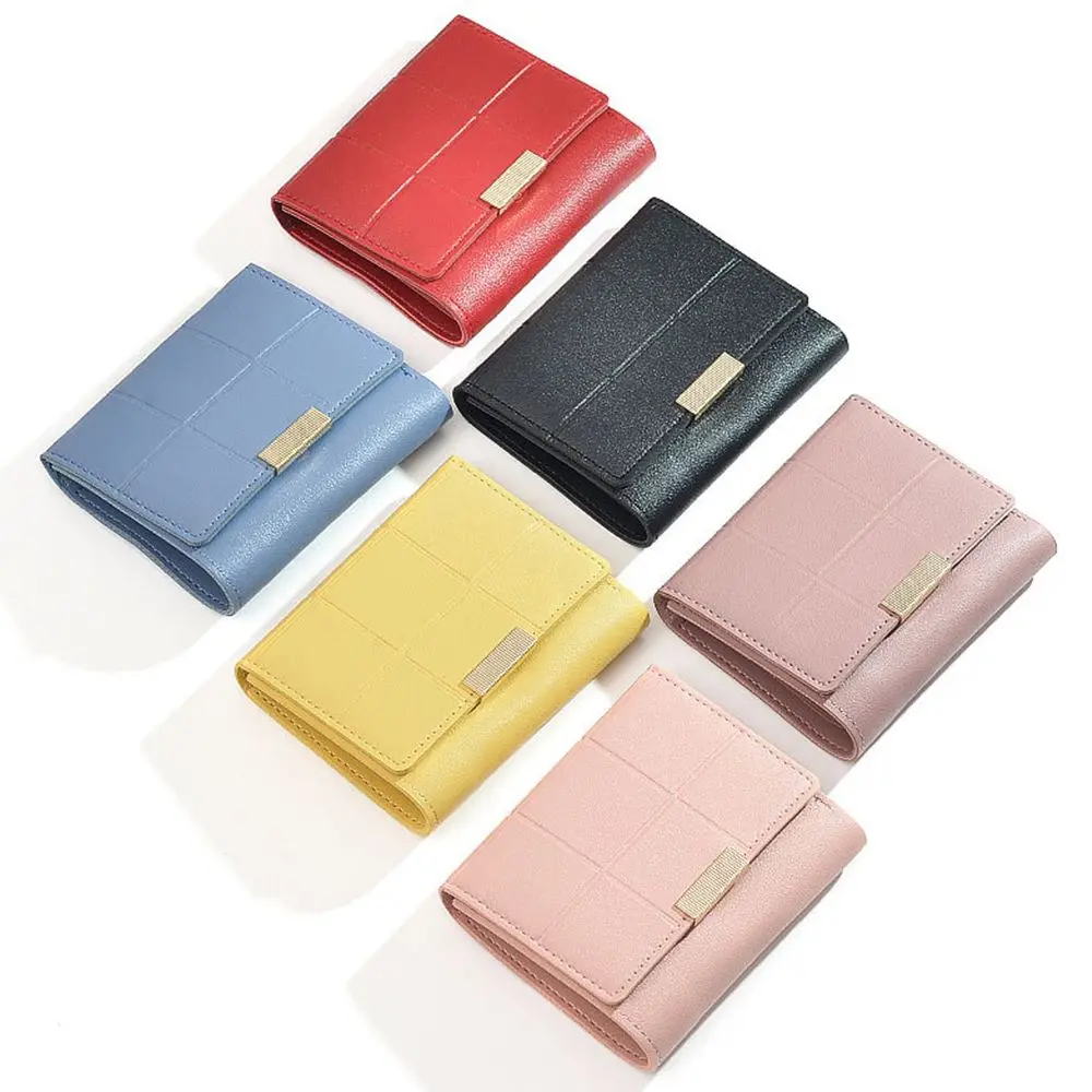 Design Card Bag PU Leather Solid Color Metal Buckle Bank Card Holder Korean Style Wallets Women Wallets Short Clutch Bag
Design Card Bag PU Leather Solid Color Metal Buckle Bank Card Holder Korean Style Wallets Women Wallets Short Clutch Bag