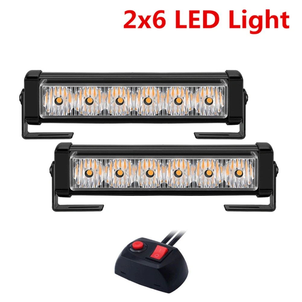 2* Car High-bright LED Lights Long Bar One With Two 6 Lights Emergency Working Network Warning Light 12V-24V
2* Car High-bright LED Lights Long Bar One With Two 6 Lights Emergency Working Network Warning Light 12V-24V