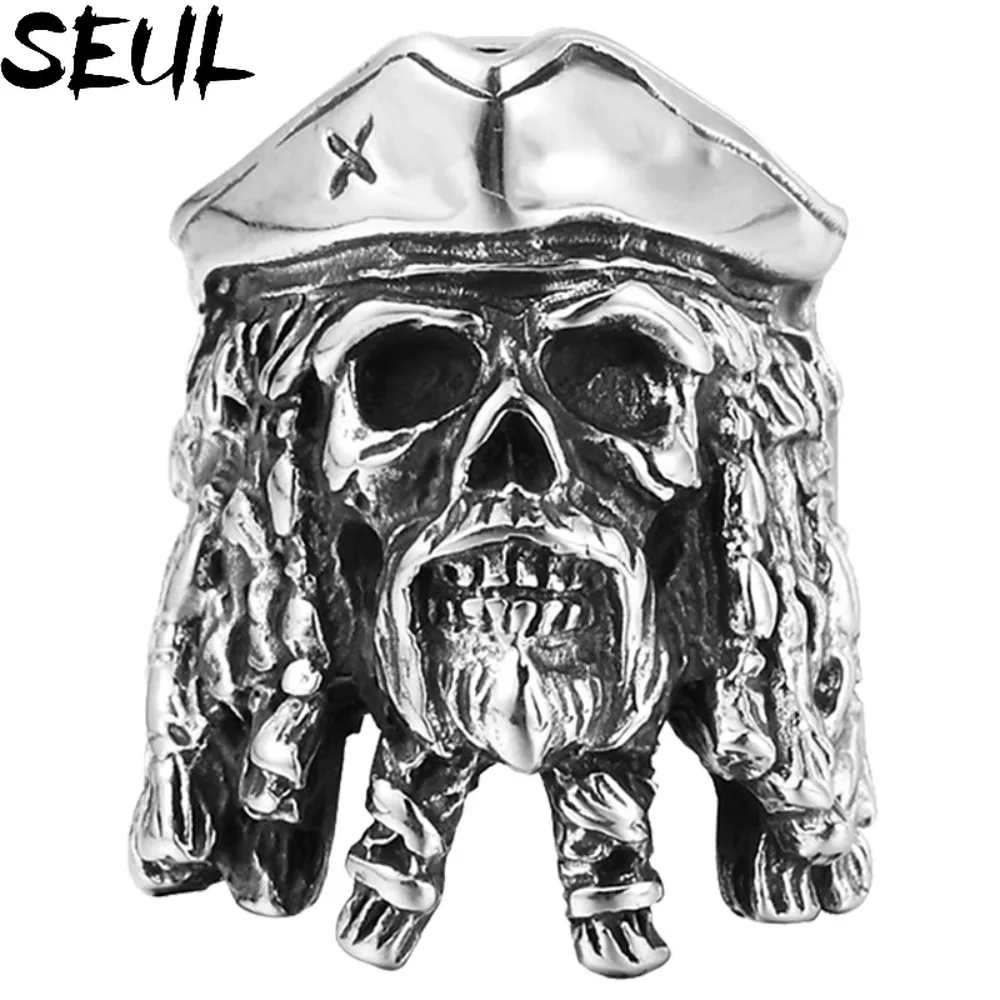 Seul Pirates of The Caribbean Captain Jack Stainless Steel Mens Rings Punk for Male Boyfriend Biker Jewelry Creativity Gift
Seul Pirates of The Caribbean Captain Jack Stainless Steel Mens Rings Punk for Male Boyfriend Biker Jewelry Creativity Gift