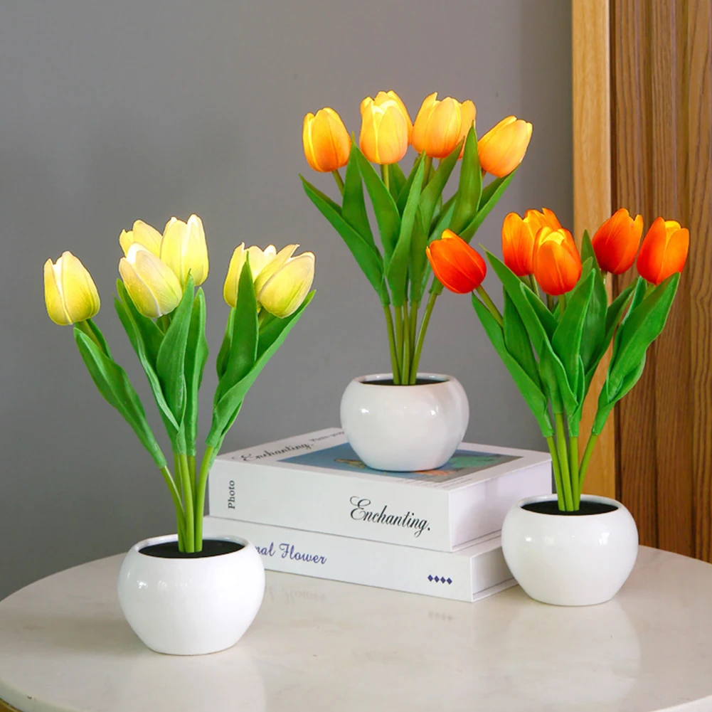 6 Heads Tulip Flowers Night Light Cordless Faux Flower Lamp Tulip Bouquet Desktop Decorative Lights for Coffee Bedroom Wedding
6 Heads Tulip Flowers Night Light Cordless Faux Flower Lamp Tulip Bouquet Desktop Decorative Lights for Coffee Bedroom Wedding
