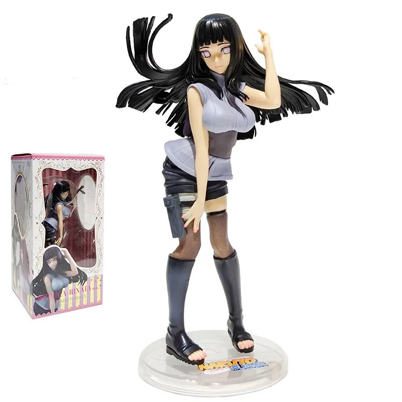 

21cm Naruto Shippuden Anime Figurine Model GK Hinata Hyuga Action Figure Height PVC Statue Collection Toy Figma Girl Doll BOX