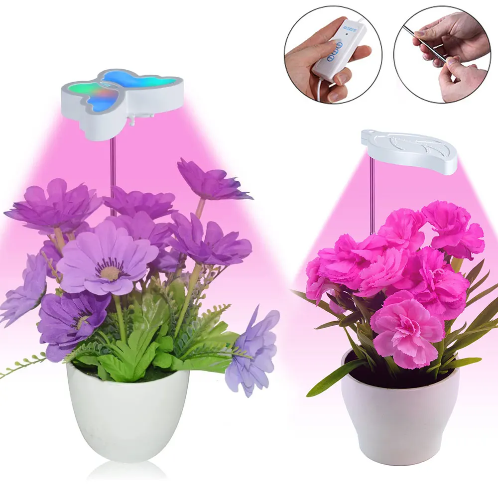 Leaf Butterfly LED Grow Light USB Timing Dimmable Full Spectrum PhytoLamp For Indoor Plants
Leaf Butterfly LED Grow Light USB Timing Dimmable Full Spectrum PhytoLamp For Indoor Plants