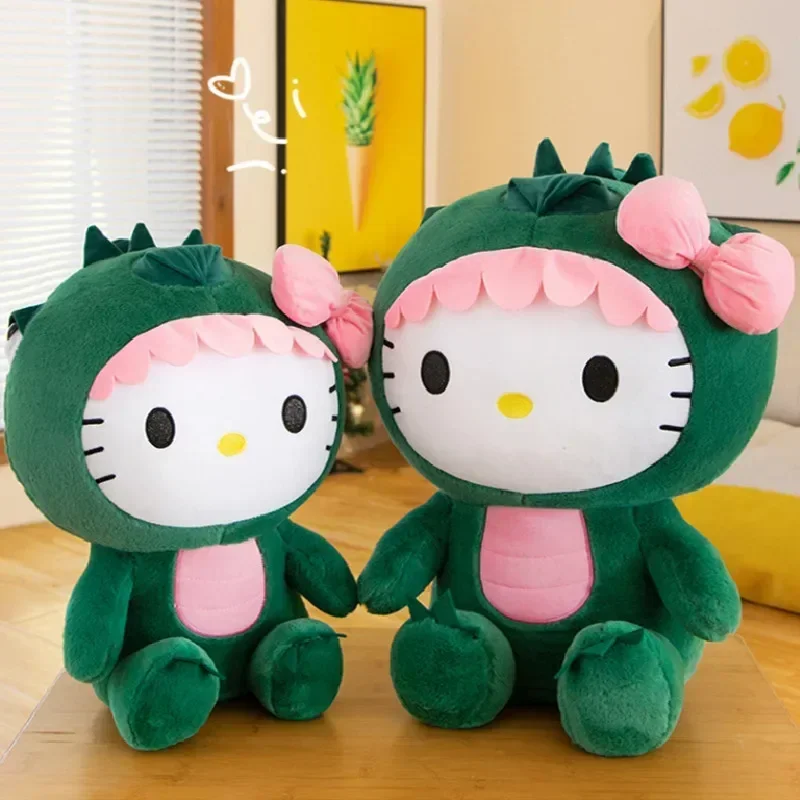 Sanrio 35/50/65 см новый аниме Kawaii динозавры Hello Kitty плюшевые игрушки большая подушка
