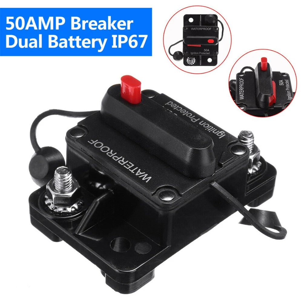 50AMP Waterproof Dual Battery Circuit Breaker 12V/24V Fuse Reset For Vehicles Circuit Breaker
50AMP Waterproof Dual Battery Circuit Breaker 12V/24V Fuse Reset For Vehicles Circuit Breaker