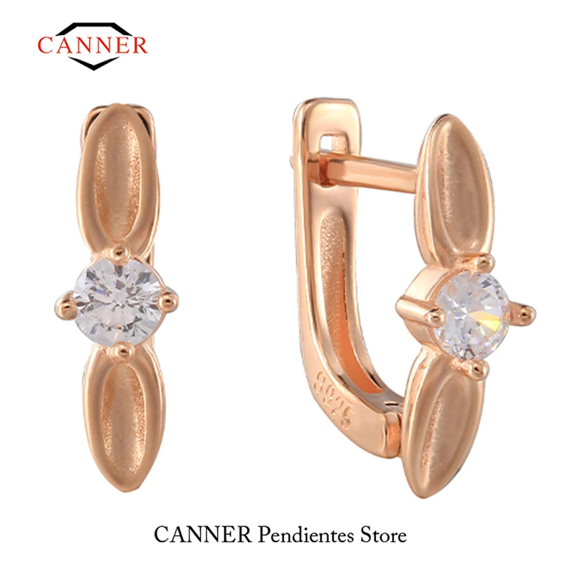 CANNER Fashion 925 Sterling Silver Champagne Gold Color Zirconia Simple Piercing Stud Earrings for Women Jewelry Pendientes Gift
CANNER Fashion 925 Sterling Silver Champagne Gold Color Zirconia Simple Piercing Stud Earrings for Women Jewelry Pendientes Gift