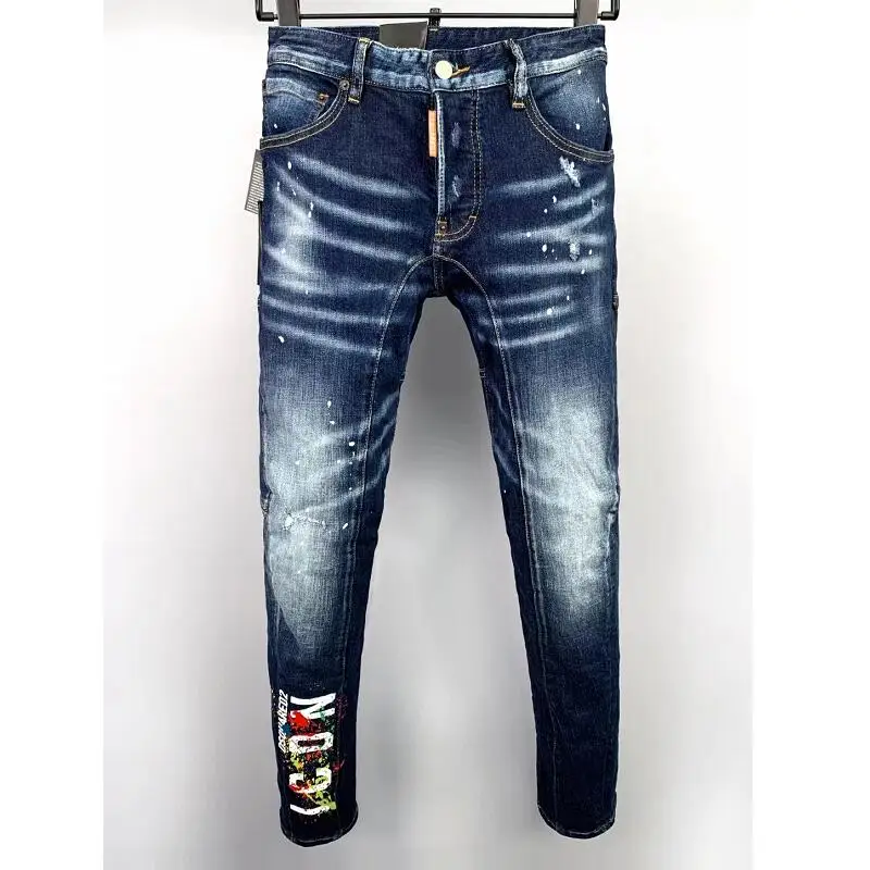 Мужские зауженные прямые брюки DSQUARED2 с буквенным принтом, мотоциклетные брюки с дырками, джинсы A601, 2022
Мужские зауженные прямые брюки DSQUARED2 с буквенным принтом, мотоциклетные брюки с дырками, джинсы A601, 2022