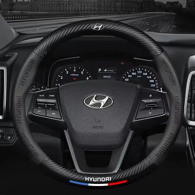 Car Carbon Fiber Steering Wheel Cover Suitable For Hyundai I10 I20 I30 IX20 IX35 Tucson Solaris Accent Santa Creta Azera Kona 
Car Carbon Fiber Steering Wheel Cover Suitable For Hyundai I10 I20 I30 IX20 IX35 Tucson Solaris Accent Santa Creta Azera Kona