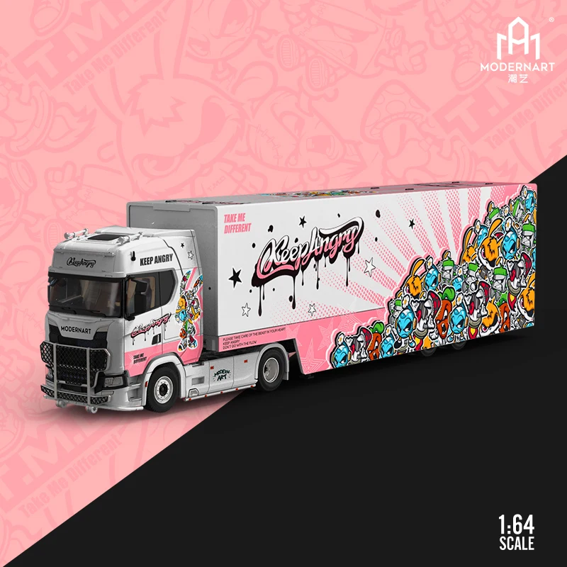 TM TIME ModerArt 1:64 tractor container transporter tide brand graffiti version alloy car model
TM TIME ModerArt 1:64 tractor container transporter tide brand graffiti version alloy car model