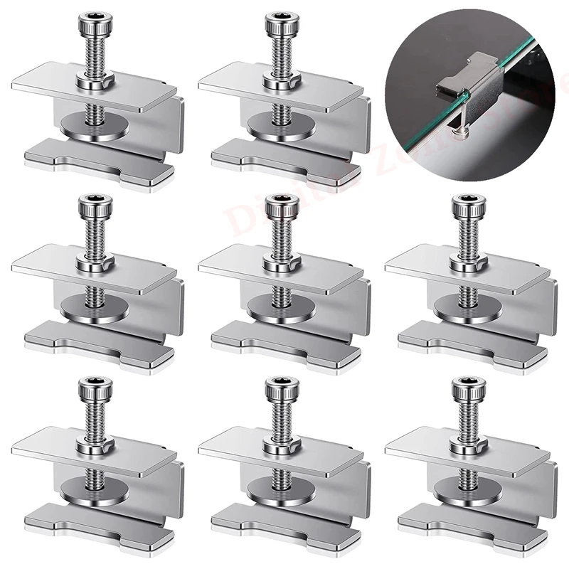 

8Pcs Adjustable 3D Printer Glass Bed Clips Compatible with Creality CR-10/10S, Ender 3/3 Pro/3 V2/3S, Ender 5 Hot Bed Clamps