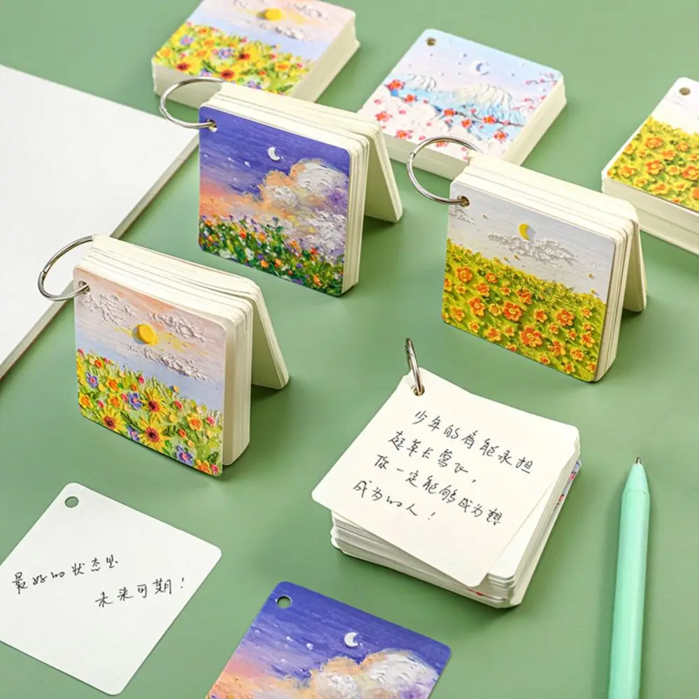80 Sheet Memo Pad Oil Painting Landscape Iron Ring Diy Blank Loose Leaf Portable Message Note Book School Student Stationery
80 Sheet Memo Pad Oil Painting Landscape Iron Ring Diy Blank Loose Leaf Portable Message Note Book School Student Stationery