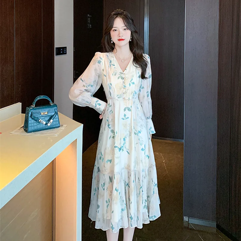 Autumn Korean Fashion Elegant Women Dress Sheath Pullover Vintage Long Sleeve Women Dress A-line Office Lady Women Dresses
Autumn Korean Fashion Elegant Women Dress Sheath Pullover Vintage Long Sleeve Women Dress A-line Office Lady Women Dresses