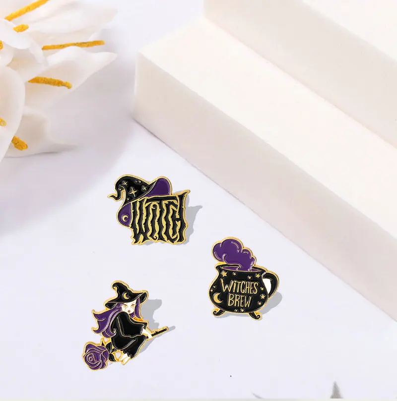 10 PCS / LOT Witch Enamel Pin Witchcraft Brooch Tarot Cards Moon Phase Witches Hat Metal Badges Bag Clothes Pins Up Holloween
10 PCS / LOT Witch Enamel Pin Witchcraft Brooch Tarot Cards Moon Phase Witches Hat Metal Badges Bag Clothes Pins Up Holloween