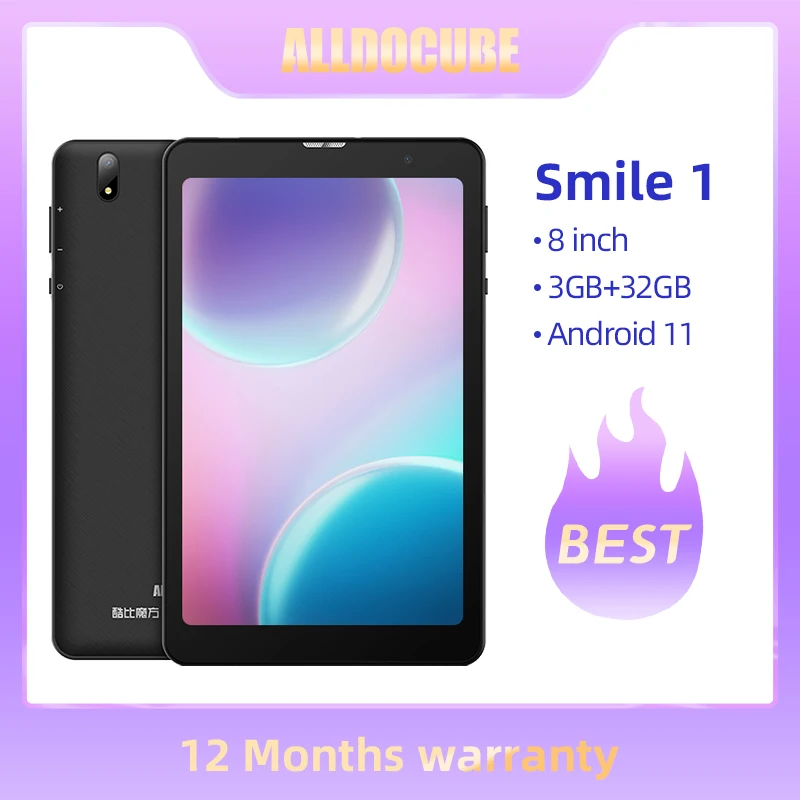 

ALLDOCUBE Smile 1 Tablet 8 inch Android 11 OS 3GB RAM and 32GB ROM 4G LTE Phone Call Tablet PC UNISOC T310