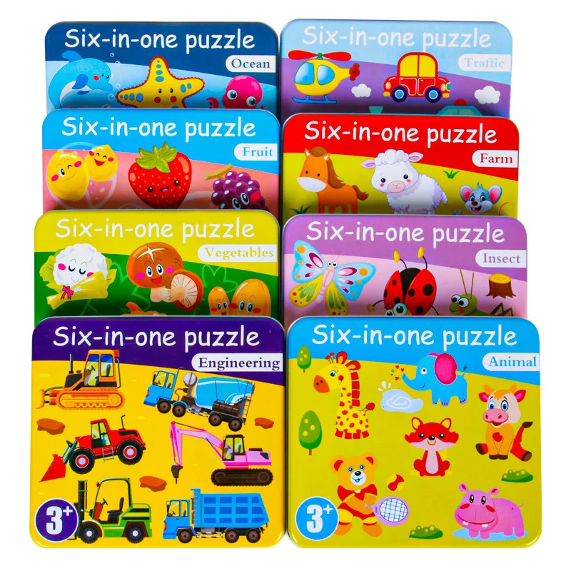 Early Education Cartoon Animal Traffic Puzzle Cognitive Interactive Game Kids Creative Wooden Puzzle Iron Box Infant Baby Gifts
Early Education Cartoon Animal Traffic Puzzle Cognitive Interactive Game Kids Creative Wooden Puzzle Iron Box Infant Baby Gifts