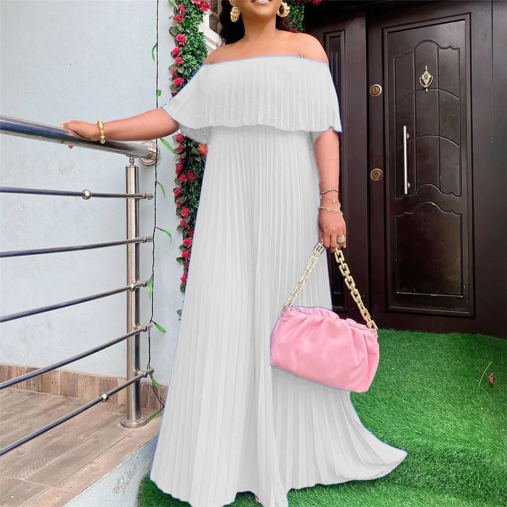 New Women Fashion Dress Casual Off Shouder Rassel Patchwork Loose Pullover Western Style Elegant Chic Ladies Summer A-line Dress
New Women Fashion Dress Casual Off Shouder Rassel Patchwork Loose Pullover Western Style Elegant Chic Ladies Summer A-line Dress