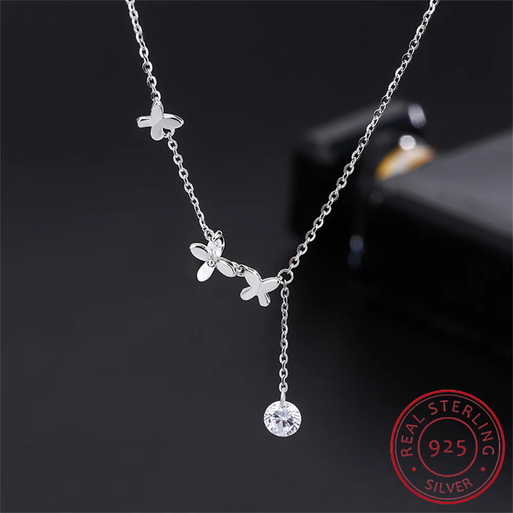S999 Sterling Silver Necklace Butterfly Fringe Necklace Fashion Clavicle Chain Light Luxury Jewelry for Women Wedding Party Gift
S999 Sterling Silver Necklace Butterfly Fringe Necklace Fashion Clavicle Chain Light Luxury Jewelry for Women Wedding Party Gift