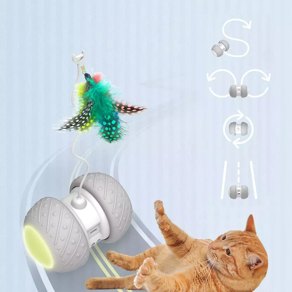 Smart Interactive Cat Toy Lrregular Rotating Mode Toy Cats Funny Pet Game Electronic Cat Toy LED Light Feather Toys Kitty Balls
Smart Interactive Cat Toy Lrregular Rotating Mode Toy Cats Funny Pet Game Electronic Cat Toy LED Light Feather Toys Kitty Balls