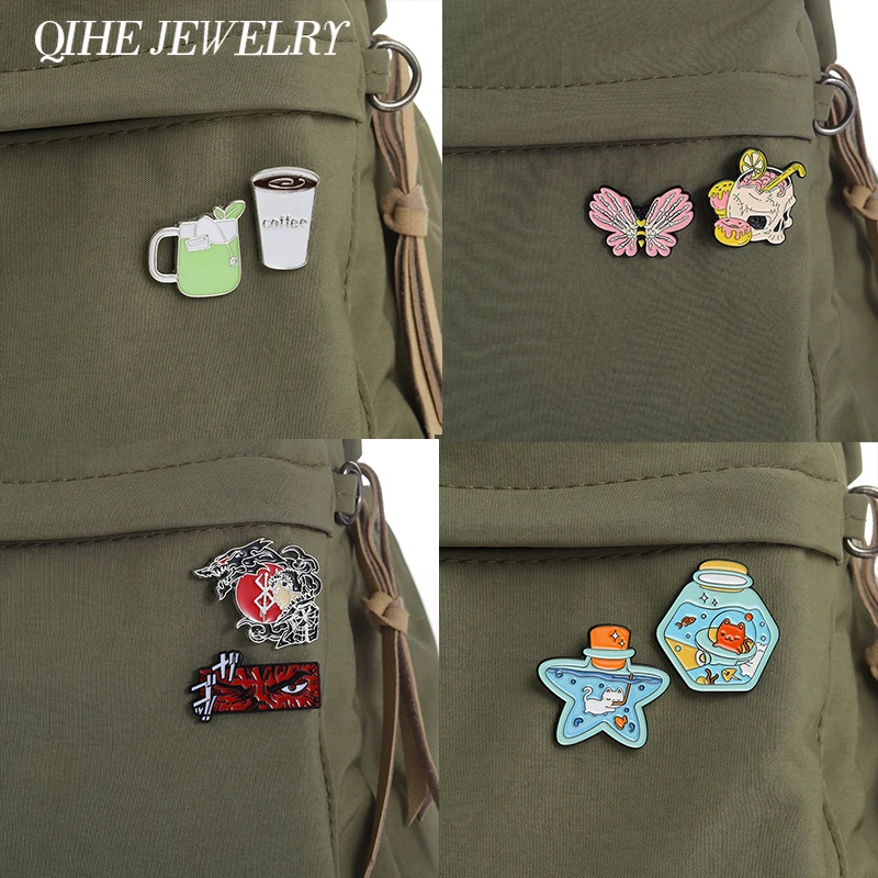 Animal Enamel Pins Set Frog Cat Badge Dog Brooch Cartoon Anime Mix Plant Potted Coffee Cup Jewelry Women's Backpack Accessories
Animal Enamel Pins Set Frog Cat Badge Dog Brooch Cartoon Anime Mix Plant Potted Coffee Cup Jewelry Women's Backpack Accessories