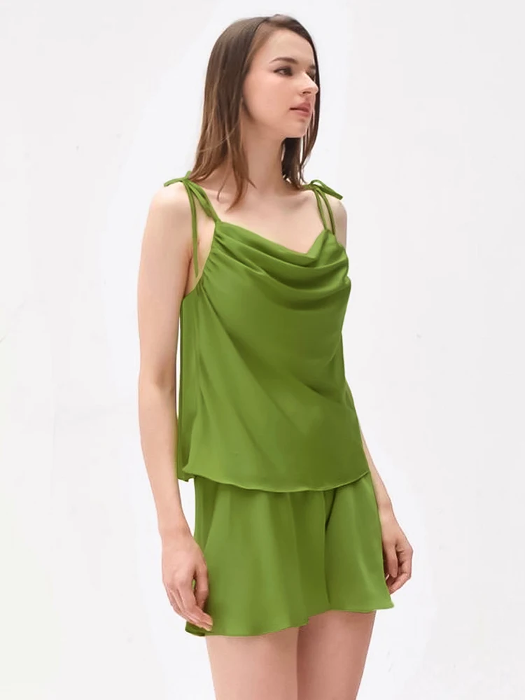 Hiloc Lace Up Draped Sexy Pajama Woman Two-Piece Satin Lingerie Sets For Women Nightie 2022 Women's Shorts Summer Sleepwear
Hiloc Lace Up Draped Sexy Pajama Woman Two-Piece Satin Lingerie Sets For Women Nightie 2022 Women's Shorts Summer Sleepwear