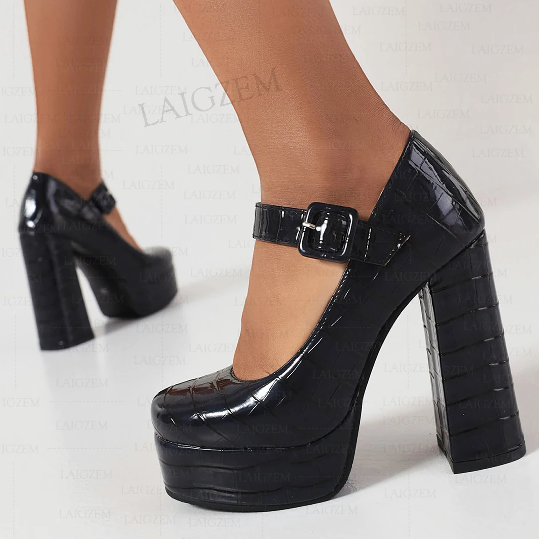 LAIGZEM Women Pumps Mary Janes Platform Shiny Chunky High Heels Sandals Buckle Straps Ladies Shoes Woman Big Size 38 40 42 46
LAIGZEM Women Pumps Mary Janes Platform Shiny Chunky High Heels Sandals Buckle Straps Ladies Shoes Woman Big Size 38 40 42 46