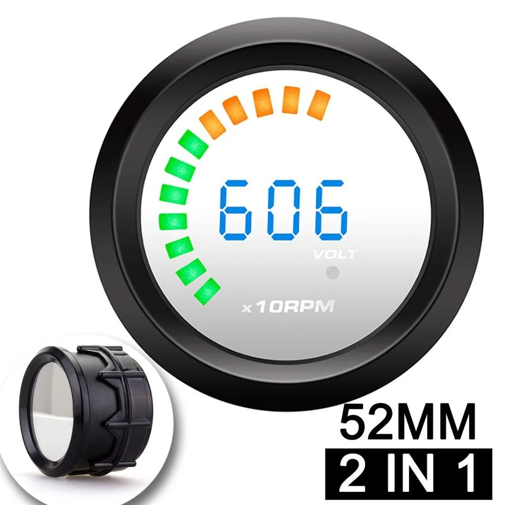 Тахометр 52 мм 0-9999 об/мин измеритель вольтметр Синяя подсветка электрический датчик совместимый с дизельным двигателем Электрический Тахом... 
Тахометр 52 мм 0-9999 об/мин измеритель вольтметр Синяя подсветка электрический датчик совместимый с дизельным двигателем Электрический Тахом...