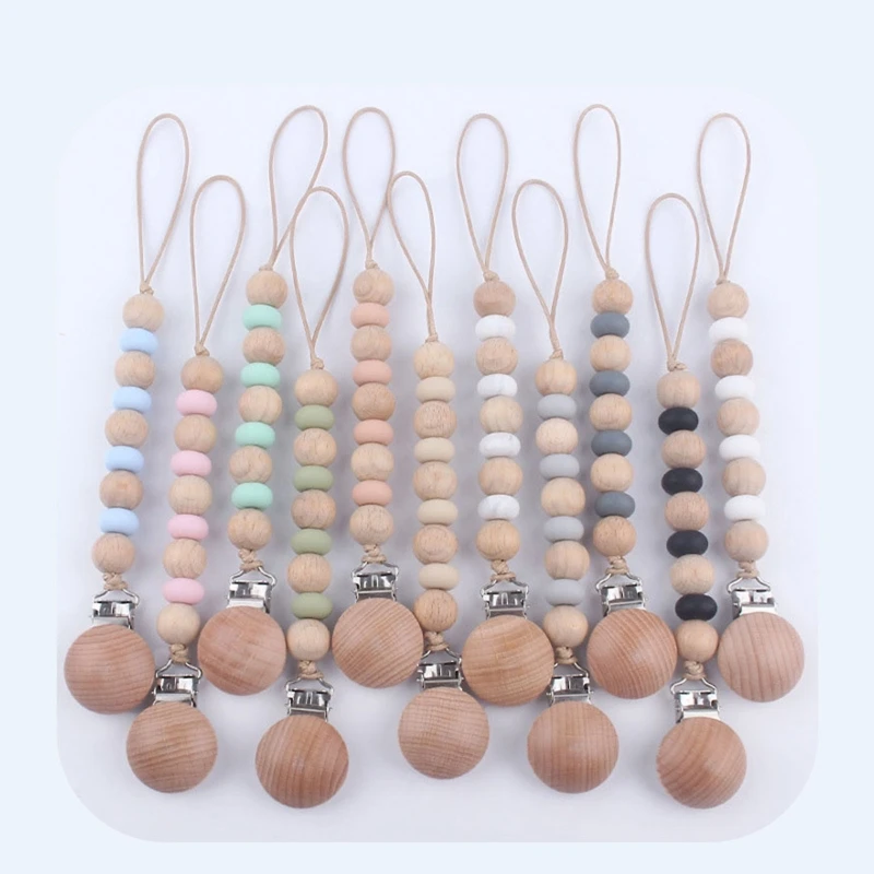 Handmade Baby Beech Wooden Beads Pacifier Chain Clip Newborn Nipple Dummy Holder Teething Soother Molar Toys Holder Chain Infant
Handmade Baby Beech Wooden Beads Pacifier Chain Clip Newborn Nipple Dummy Holder Teething Soother Molar Toys Holder Chain Infant