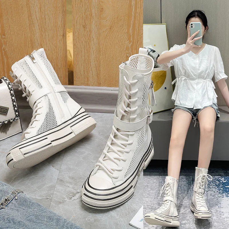 New Mid Calf Boots Women Autumn Winter Fashion Lace-up Ladies Chelsea Zipper Botas Mujer Boots Sports Platform Heel Ladies Shoes
New Mid Calf Boots Women Autumn Winter Fashion Lace-up Ladies Chelsea Zipper Botas Mujer Boots Sports Platform Heel Ladies Shoes