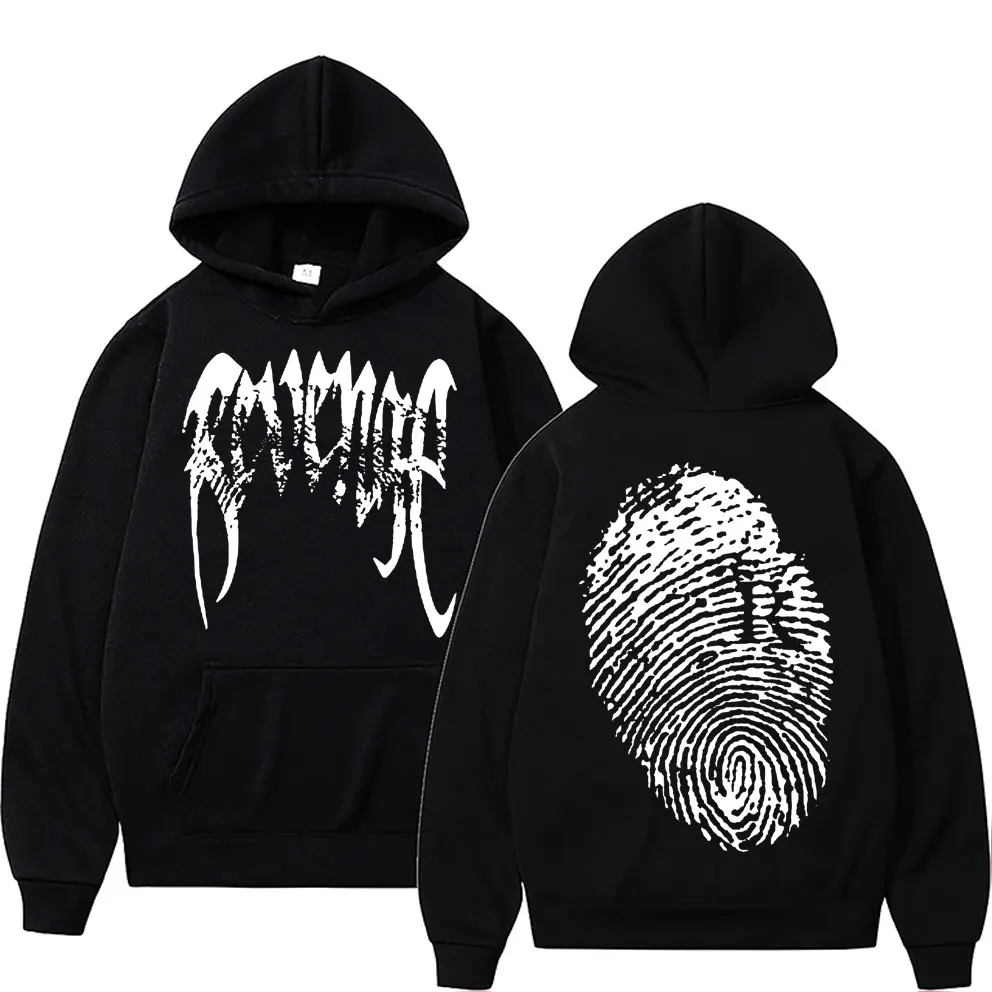 

Revenge Finger Print Hoodie New Chief Keef Men's Rap Oversized Fleece Sweatshirt Classic Vintage Hip Hop Hoodies Unisex Pullover