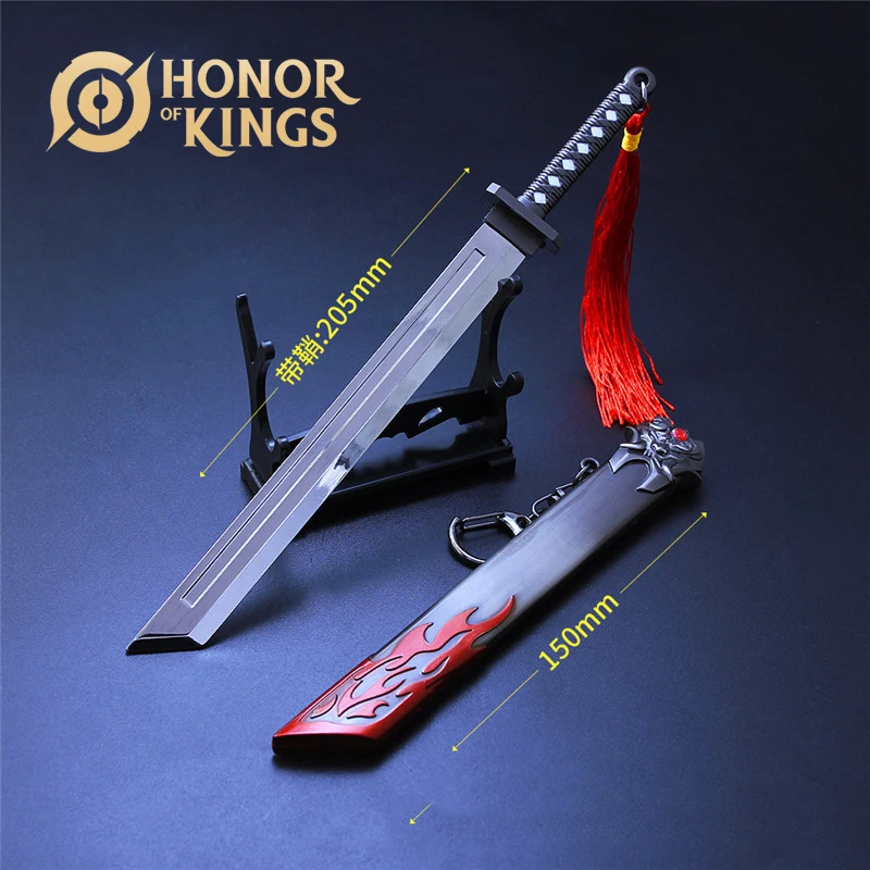 

Honor of Kings Weapon Shura Great Sword Game Keychain Weapon Model Katana Samurai Sword Butterfly Knife Toy for Boy Kid Gift Toy