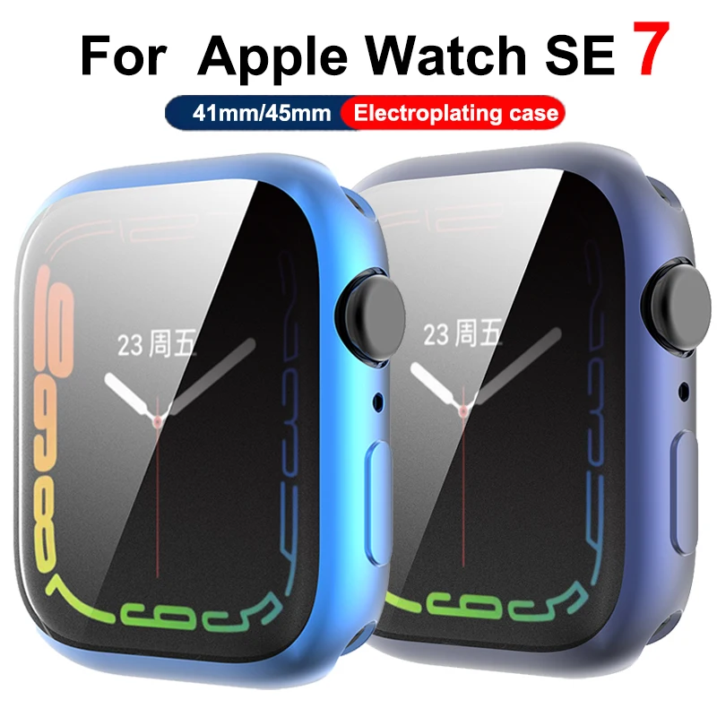 For iWatch 7 Watch case 45mm 41mm Protective film+cover Accessorie bumper+Screen Protector Shell Frame for Apple watch series 7
For iWatch 7 Watch case 45mm 41mm Protective film+cover Accessorie bumper+Screen Protector Shell Frame for Apple watch series 7