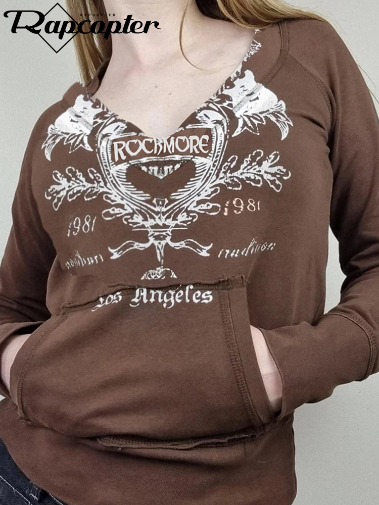 Rapcopter y2k Letter Print Knitted Pullovers Full Sleeve V Neck Retro Sweatshirts Pockets Korean Women Autumn Outfits Aesthetic
Rapcopter y2k Letter Print Knitted Pullovers Full Sleeve V Neck Retro Sweatshirts Pockets Korean Women Autumn Outfits Aesthetic