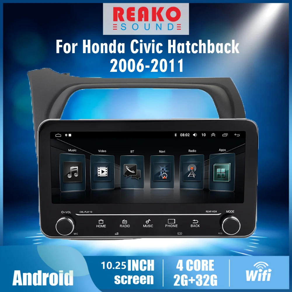 For Honda Civic Hatchback 2006-2011 2din 10.25 Android Car Multimedia Video Player Audio FM BT GPS Navigation Head Unit
For Honda Civic Hatchback 2006-2011 2din 10.25 Android Car Multimedia Video Player Audio FM BT GPS Navigation Head Unit