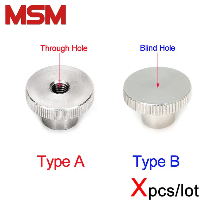 Xpcs/lot M2.5 M3 M4 M5 M6 M8 M10 Knurled Thumb Nut Collar Step Blind Through Hole 304 Stainless Steel 3D Printer Parts DIN466
Xpcs/lot M2.5 M3 M4 M5 M6 M8 M10 Knurled Thumb Nut Collar Step Blind Through Hole 304 Stainless Steel 3D Printer Parts DIN466