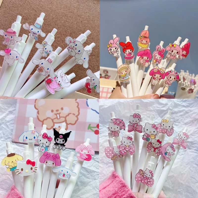 Sanrio мультяшная прессованная гелевая ручка 12-36 шт. в стиле Hello Kitty Мелоди кавайная Студенческая письменная Канцелярия черная Праздничная ручка для девушек
Sanrio мультяшная прессованная гелевая ручка 12-36 шт. в стиле Hello Kitty Мелоди кавайная Студенческая письменная Канцелярия черная Праздничная ручка для девушек