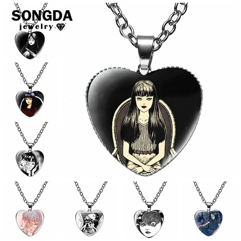 Horror Anime Junji Ito Necklace Tomie Movie Cartoon Figures Cosplay Heart Pendant Glass Fashion Men Women Gothic Choker Jewelry
Horror Anime Junji Ito Necklace Tomie Movie Cartoon Figures Cosplay Heart Pendant Glass Fashion Men Women Gothic Choker Jewelry