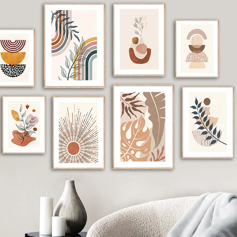 Boho Rainbow Line Branch Leaf Monstera Sun Abstract Nordic Wall Art Canvas Painting Posters And Prints Picture Living Room Decor
Boho Rainbow Line Branch Leaf Monstera Sun Abstract Nordic Wall Art Canvas Painting Posters And Prints Picture Living Room Decor