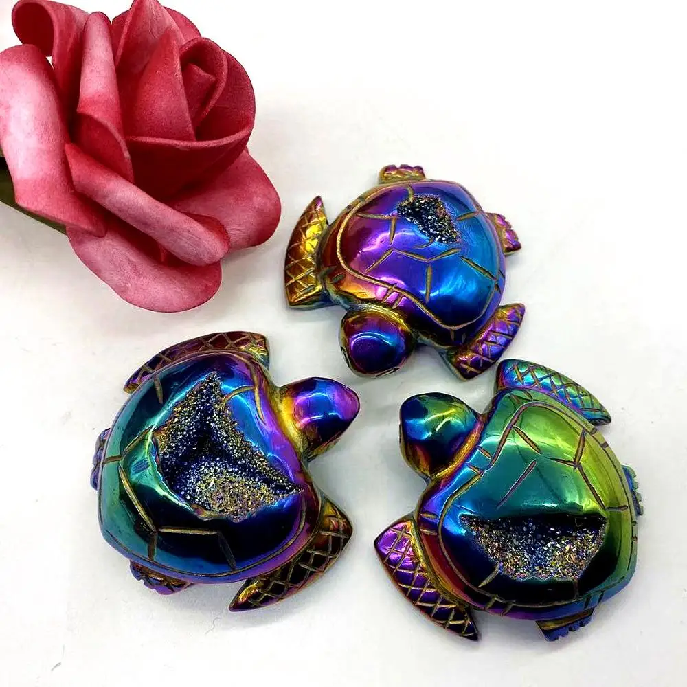 Wholesale Natural Carved Crystal Animals Gemstone Aura Agate Geode Turtle For Crafts
Wholesale Natural Carved Crystal Animals Gemstone Aura Agate Geode Turtle For Crafts