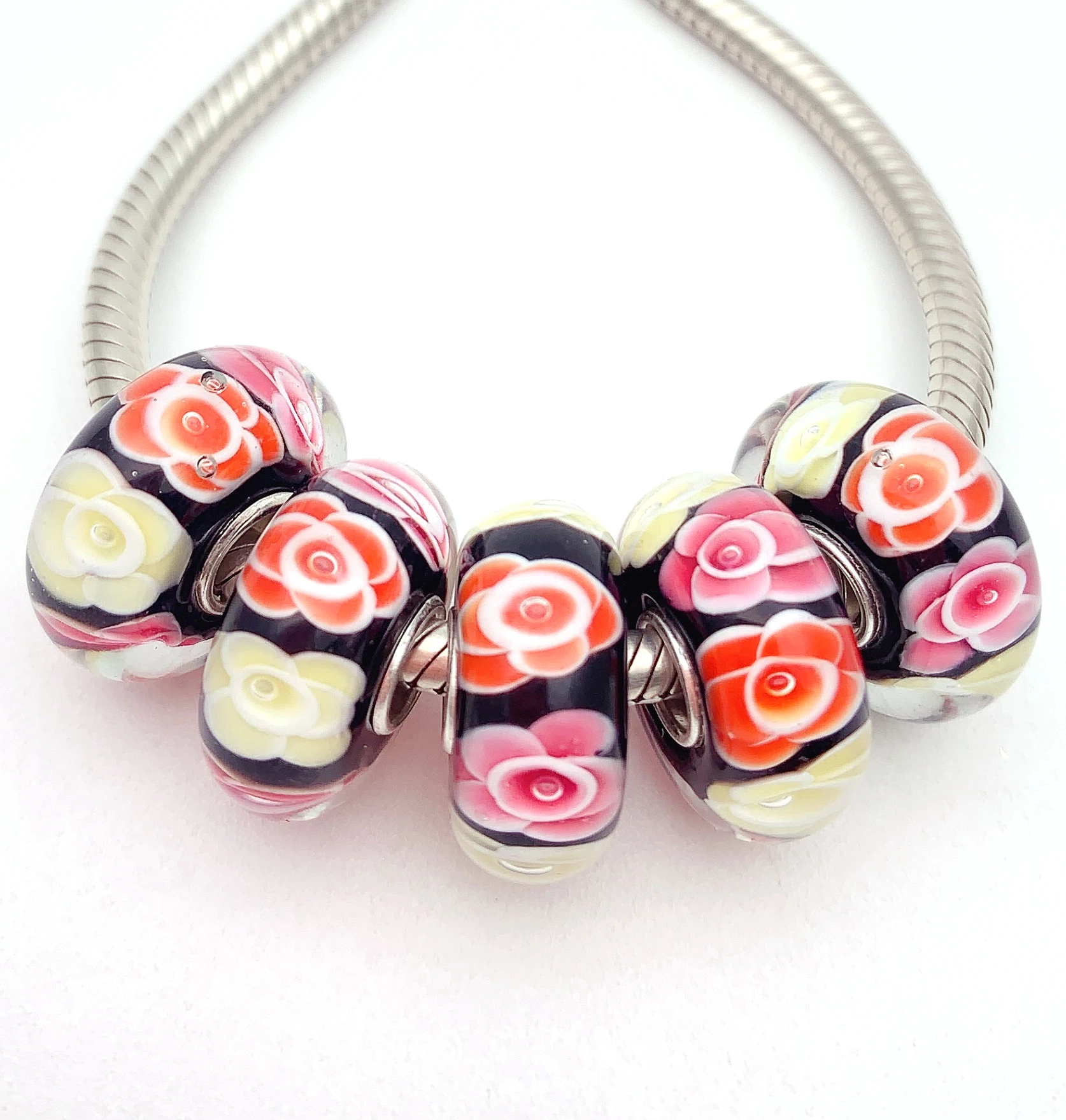XHYG305 5X 100% Authenticity S925 Sterling Silver Beads Murano GlassBeads Fit European Charms Bracelet Diy Jewelry Lampwork
XHYG305 5X 100% Authenticity S925 Sterling Silver Beads Murano GlassBeads Fit European Charms Bracelet Diy Jewelry Lampwork