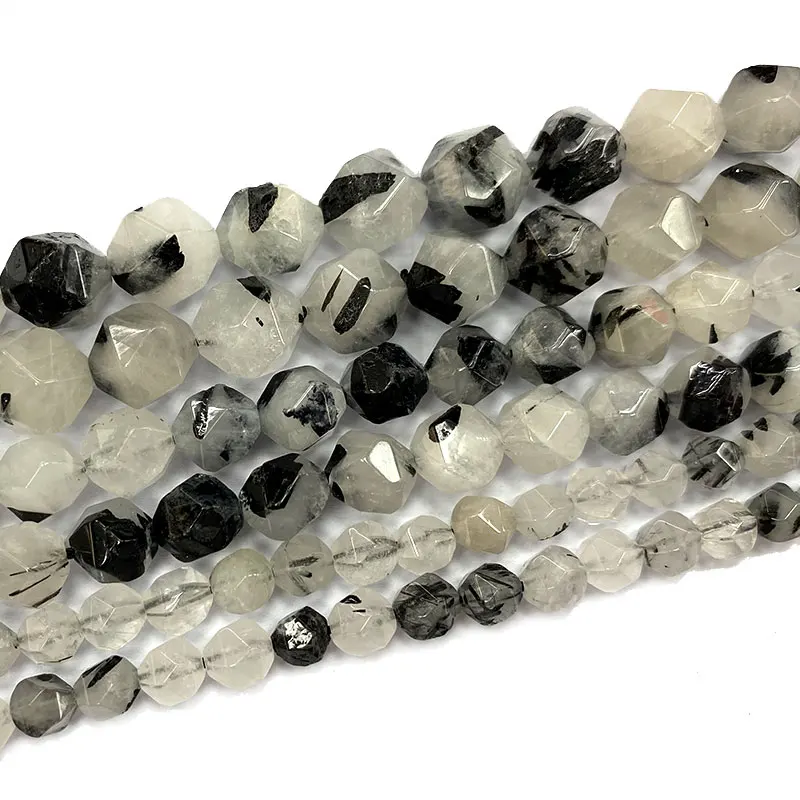 Natural Gemstone Black Rutilated Quartz Faceted Round Stone Spacer Beads For Jewelry Making DIY Women Bracelet Necklace Charms
Natural Gemstone Black Rutilated Quartz Faceted Round Stone Spacer Beads For Jewelry Making DIY Women Bracelet Necklace Charms