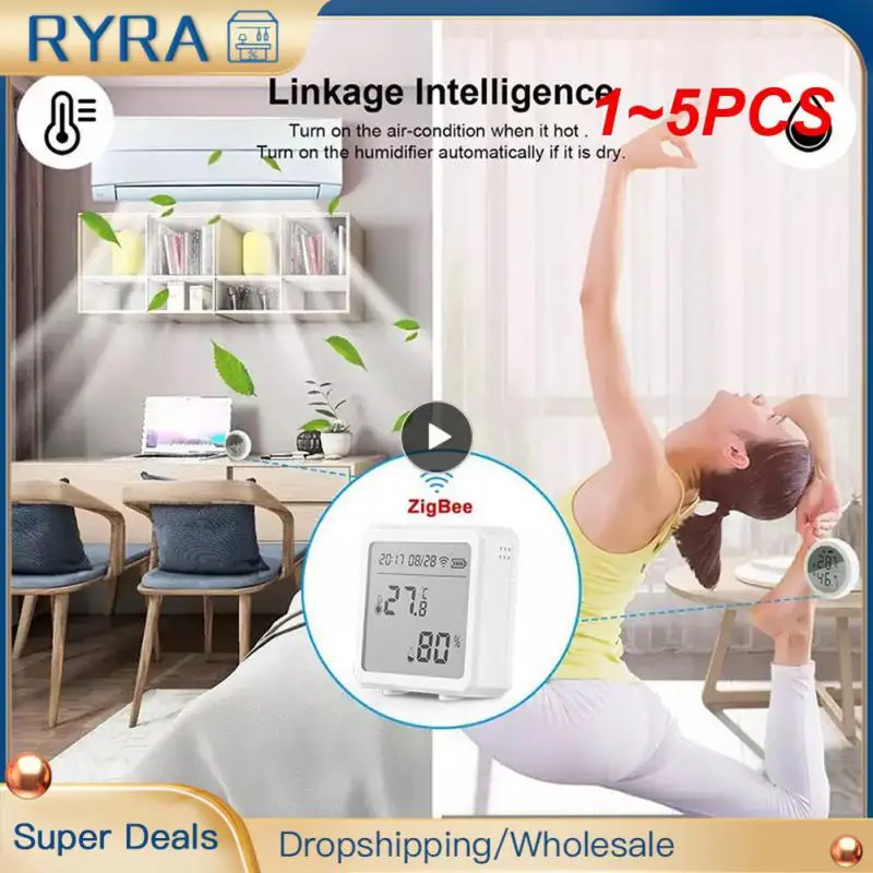 1~5PCS Tuya ZigBee Temperature Humidity Sensor Smart Thermometer Hygrometer with LCD Screen Work Alexa Hey Smart Life APP
1~5PCS Tuya ZigBee Temperature Humidity Sensor Smart Thermometer Hygrometer with LCD Screen Work Alexa Hey Smart Life APP