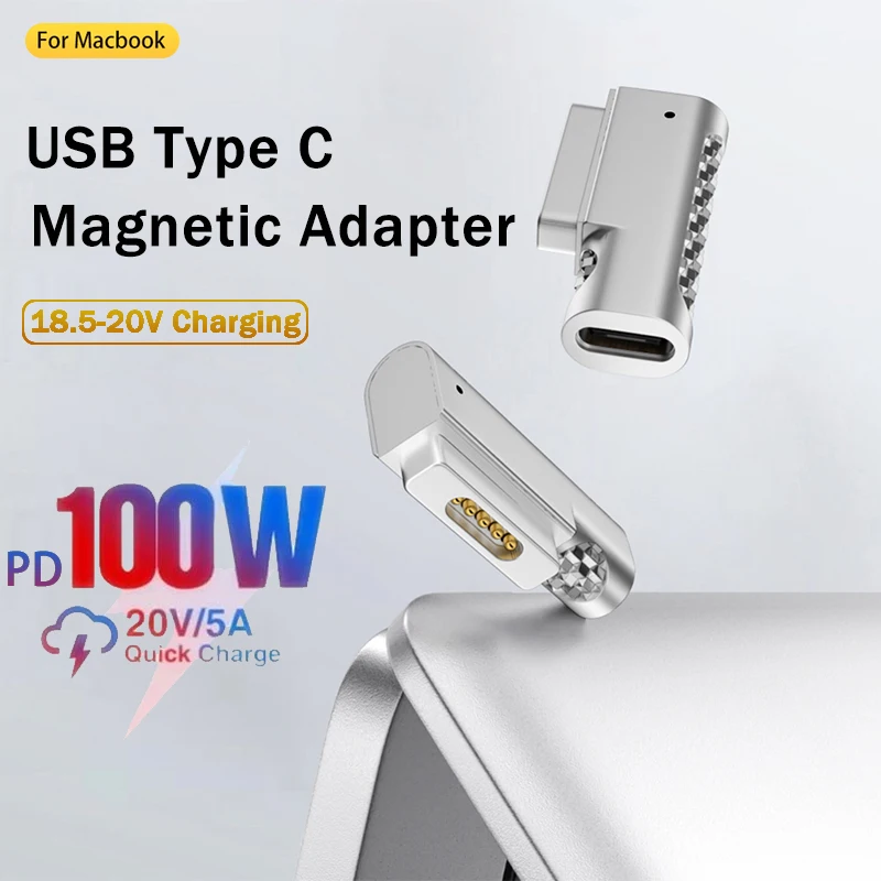 Магнитный адаптер USB Type C, 20 в, 5 А, PD100W, штепсельная Вилка для быстрой зарядки типа C на Magsafe 2/1, адаптер для Macbook Air/Pro
Магнитный адаптер USB Type C, 20 в, 5 А, PD100W, штепсельная Вилка для быстрой зарядки типа C на Magsafe 2/1, адаптер для Macbook Air/Pro