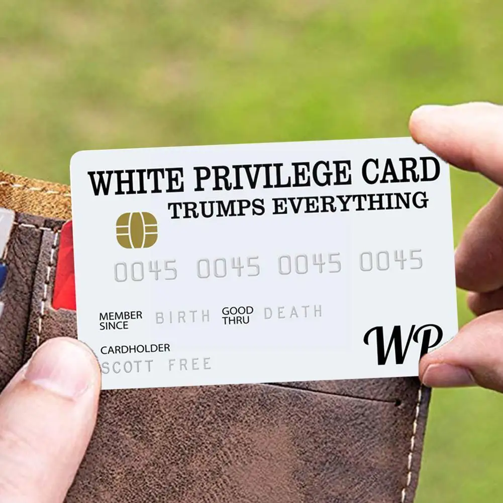 White Privilege Card Gag Novelty Wallet Size Collectable Cards Laminated Core Game White Gift P6a0
White Privilege Card Gag Novelty Wallet Size Collectable Cards Laminated Core Game White Gift P6a0