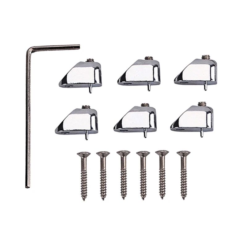 6Pcs String Locking Nut Zinc Alloy Headless Electric Bass Guitar String Locking Nut Set Brass Instruments
6Pcs String Locking Nut Zinc Alloy Headless Electric Bass Guitar String Locking Nut Set Brass Instruments