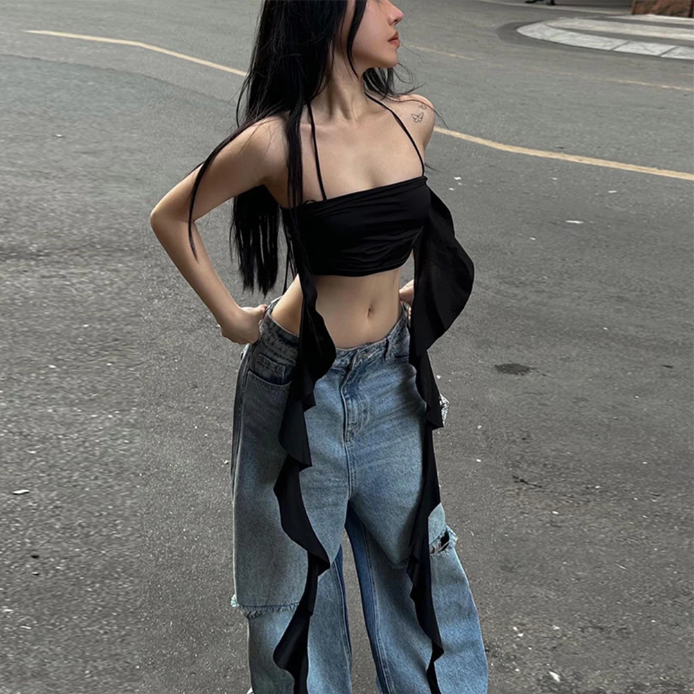 Women Strapless Crop Top Summer Y2K Ruffle Slim Sexy Bandeau Sleeveless Vacation Beach Tank Top Casual Hot Streetwear 2023 New
Women Strapless Crop Top Summer Y2K Ruffle Slim Sexy Bandeau Sleeveless Vacation Beach Tank Top Casual Hot Streetwear 2023 New