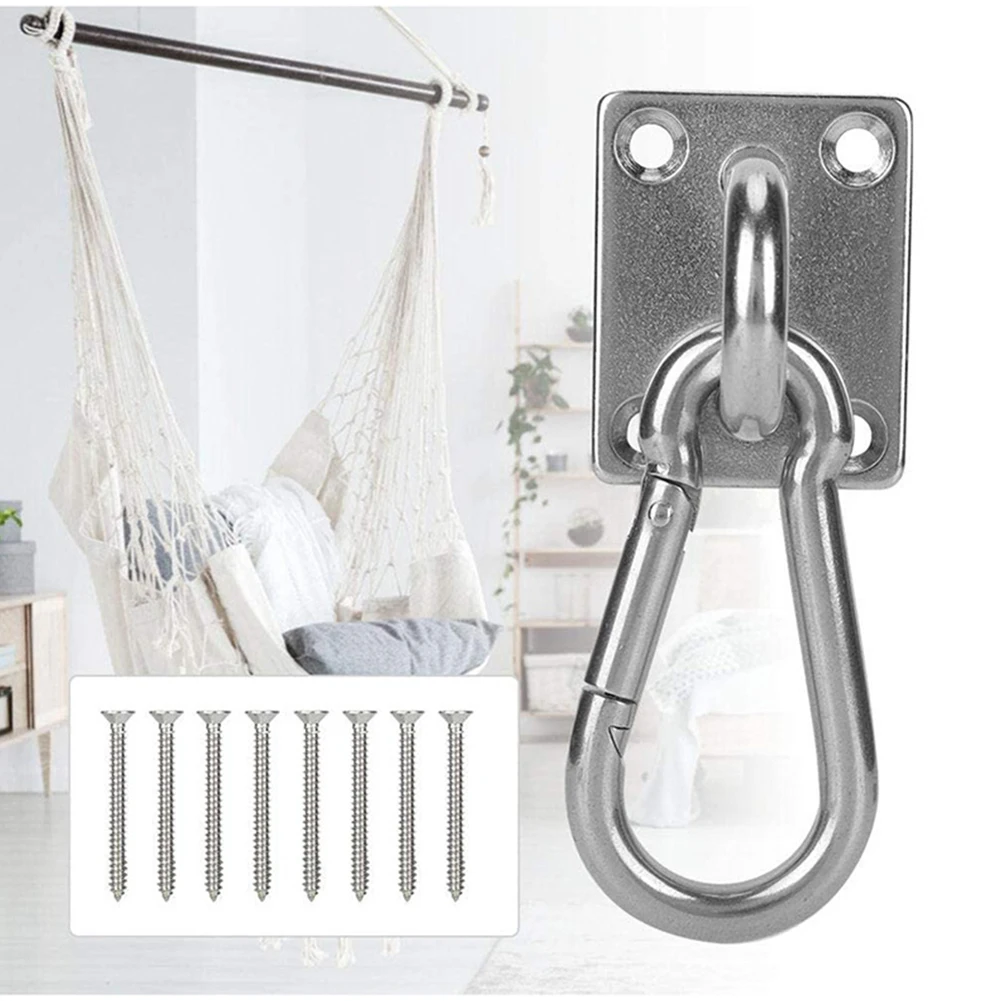 2Pcs Stainless Square Heavy Duty Ceiling Hook Wall Mounted Hook For Yoga Swings Hammocks Bracket Hardware Tool
2Pcs Stainless Square Heavy Duty Ceiling Hook Wall Mounted Hook For Yoga Swings Hammocks Bracket Hardware Tool