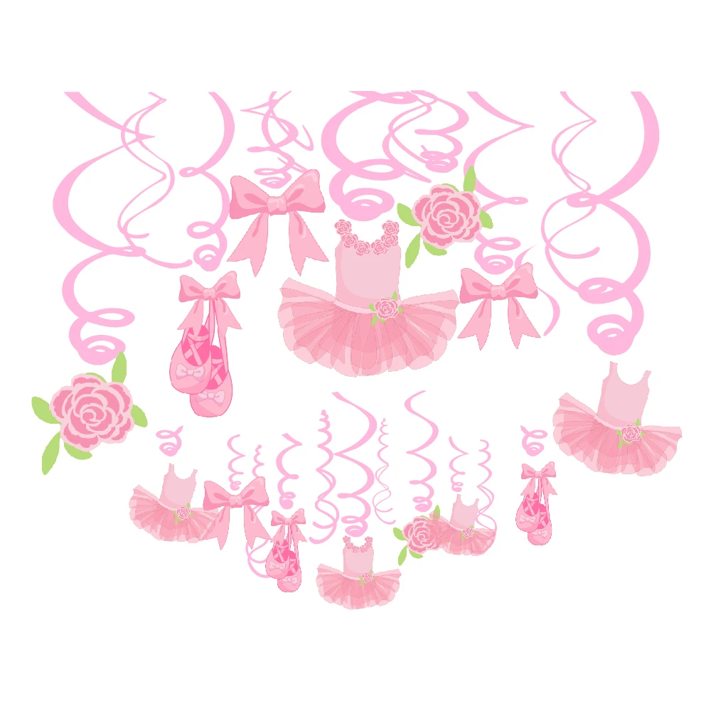 30pcs Sweet Ballet Dancing Girl Swan Theme HAPPY BIRTHDAY Party Ceiling Wall Hanging Swirls Spirals Baby Shower Party Decoration
30pcs Sweet Ballet Dancing Girl Swan Theme HAPPY BIRTHDAY Party Ceiling Wall Hanging Swirls Spirals Baby Shower Party Decoration