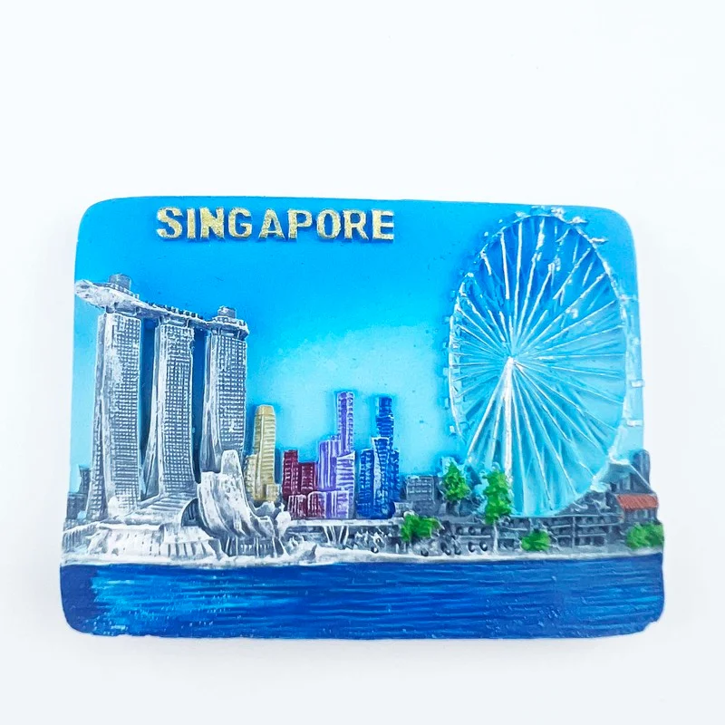 

Singapore Fridge Magnets Marina Bay Sands Hotel Tourist Souvenirs Travel Fridge Magnetic Stickers Home Decor Wedding Gifts