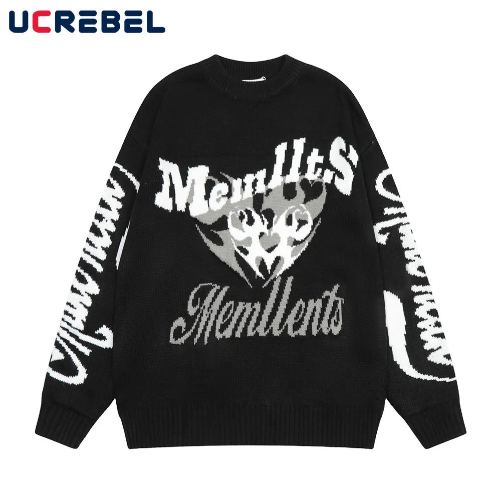 Letter Jacquard Knitted Sweater Mens Autumn Winter Round Neck Long Sleeve Sweater High Street Heart Loose Casual Pullover Men
Letter Jacquard Knitted Sweater Mens Autumn Winter Round Neck Long Sleeve Sweater High Street Heart Loose Casual Pullover Men