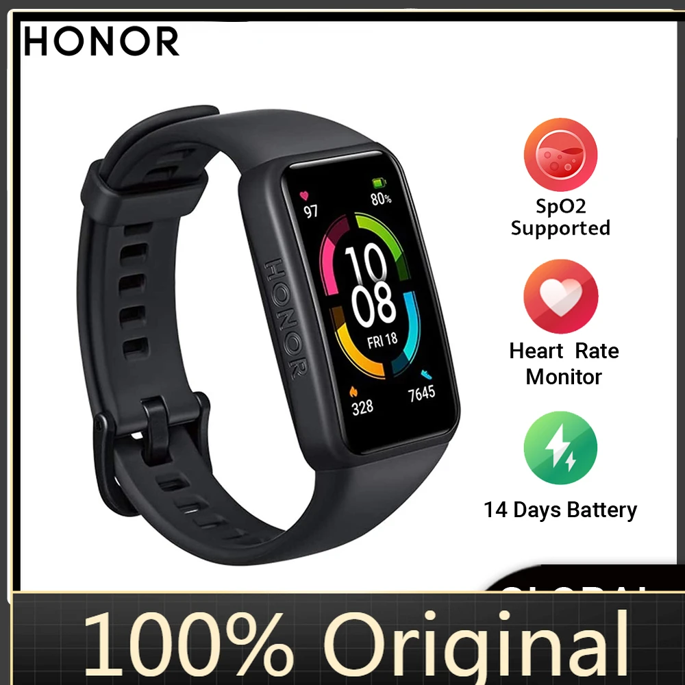 Смарт-часы Honor Band 6 с AMOLED дисплеем 1,47 дюйма, 14 дней автономной работы, пульсометром, фитнес-трекером сна
Смарт-часы Honor Band 6 с AMOLED дисплеем 1,47 дюйма, 14 дней автономной работы, пульсометром, фитнес-трекером сна